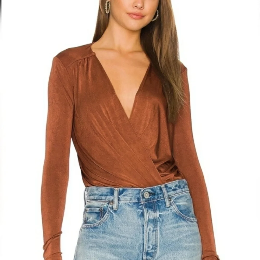 Intimately Free People Surplice V-Neck Long Sleeve Bodysuit